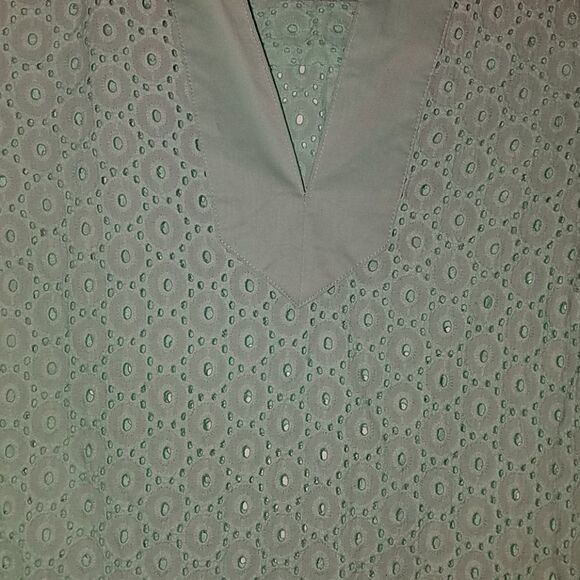 Sharagano sea foam  eyelet lace  tunic Sz M NWOT - Picture 4 of 6
